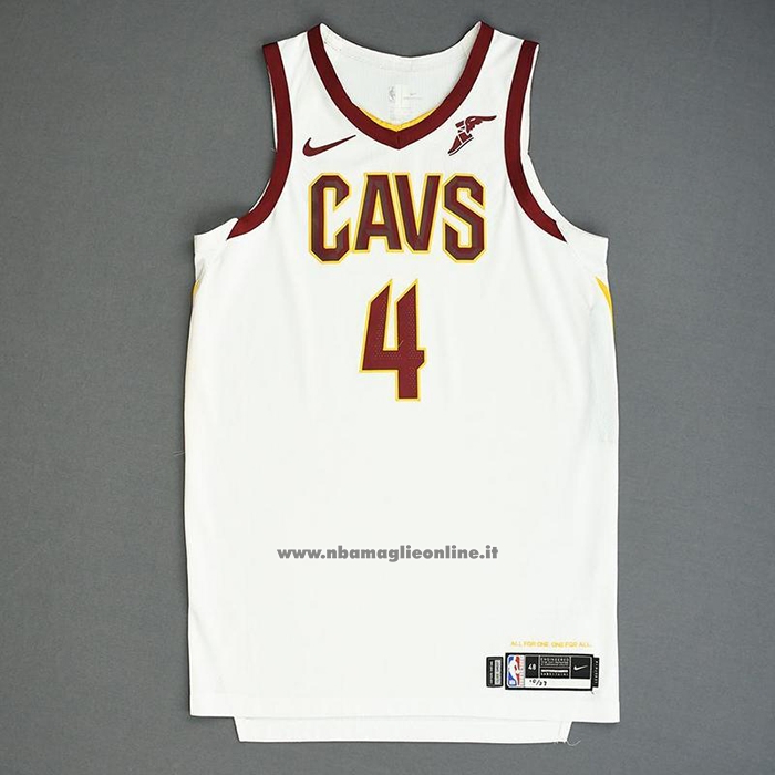 Maglia Cleveland Cavaliers Kevin Porter JR. #4 Association Autentico Bianco